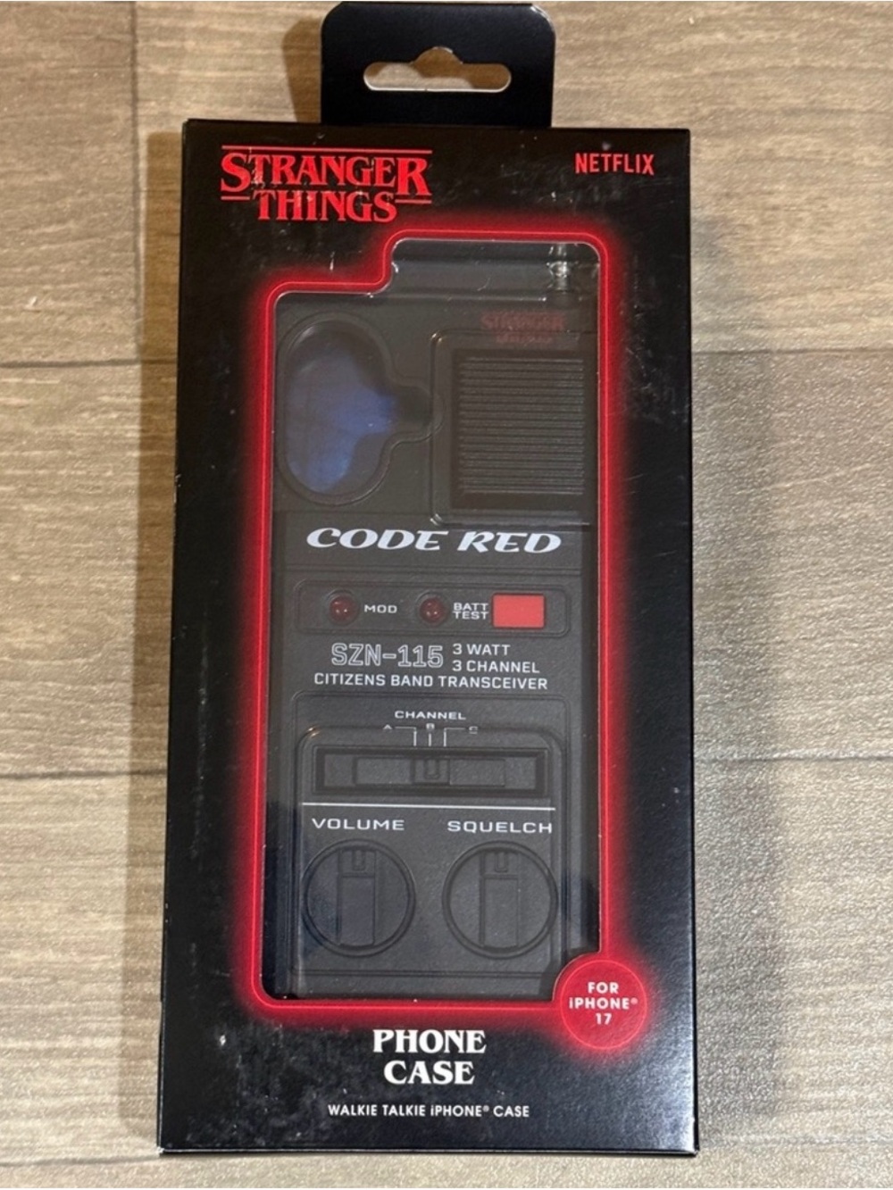 Stranger Things 'Code Red' Black iPhone Case by Netflix